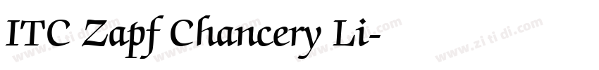 ITC Zapf Chancery Li字体转换